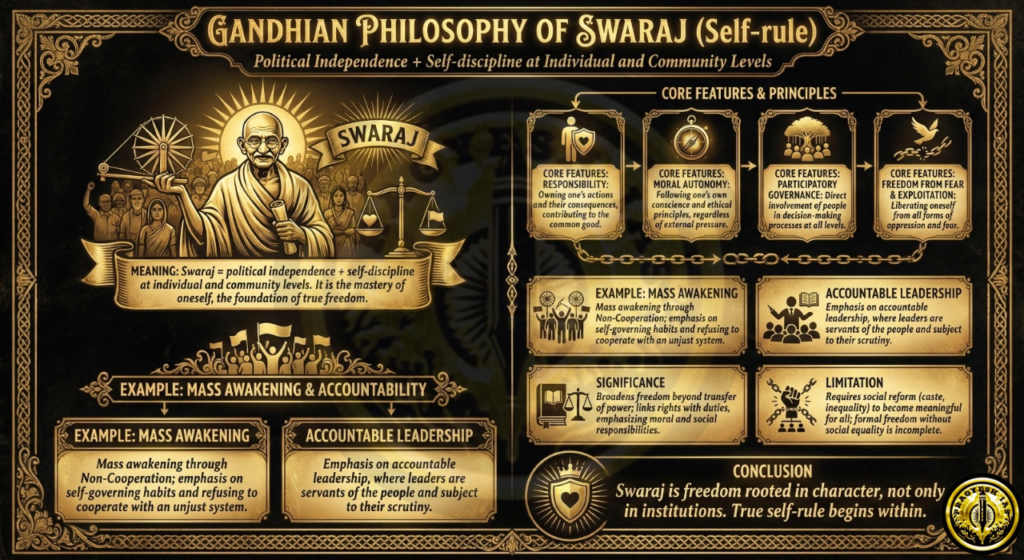 Gandhian Philosophy of Swaraj (Self-rule)