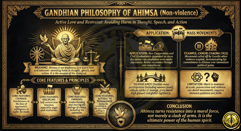 Gandhian Philosophy of Ahimsa (Non-violence)