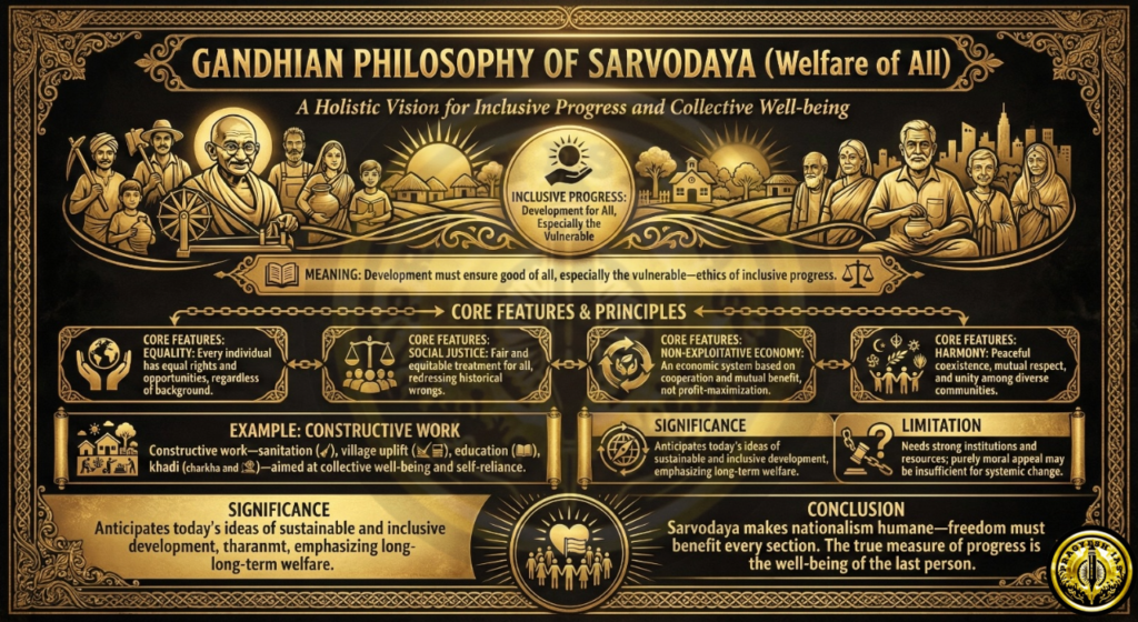 Gandhian Philosophy of Sarvodaya (Welfare of All)