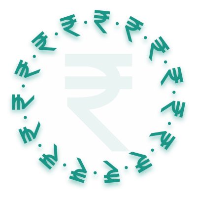 modern indian inr currency background key to digital and cashless india vector